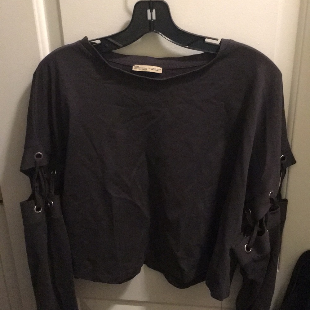 Zara cropped sweatshirt